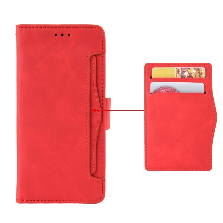 For Doogee N40 Pro Skin Feel Calf Pattern Horizontal Flip Leather Case with Holder & Card Slots & Photo Frame(Red) - More Brand by buy2fix | Online Shopping UK | buy2fix