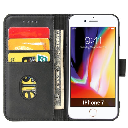 For iPhone SE 2022 / SE 2020 / 8 / 7 Calf Texture Buckle Horizontal Flip Leather Case with Holder & Card Slots & Wallet(Black) - iPhone SE 2022 / 2020 / 8 / 7 Cases by buy2fix | Online Shopping UK | buy2fix