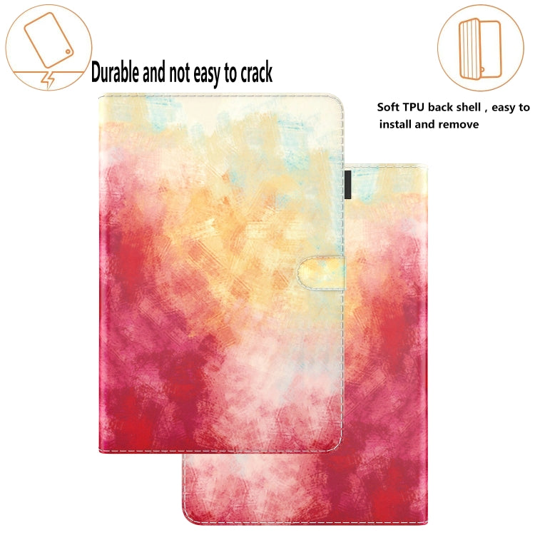 For Samsung Galaxy Tab S8 / Galaxy Tab S7 11 inch T870 / T875 / T876B Voltage Watercolor Pattern Skin Feel Magnetic Horizontal Flip PU Leather Case with Holder & Card Slots & Photo Frame(Spring Cherry) - Galaxy Tab S8 Cases by buy2fix | Online Shopping UK | buy2fix