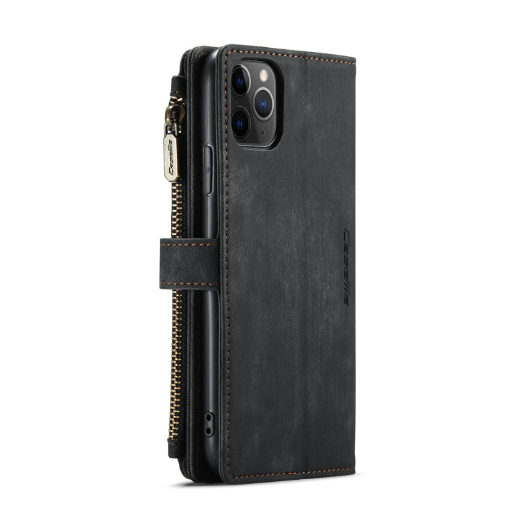 For iPhone 11 Pro Max CaseMe-C30 PU + TPU Multifunctional Horizontal Flip Leather Case with Holder & Card Slot & Wallet & Zipper Pocket (Black) - iPhone 11 Pro Max Cases by CaseMe | Online Shopping UK | buy2fix