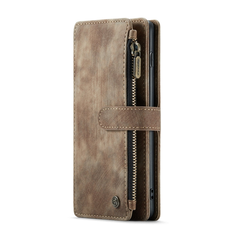 For Samsung Galaxy S10+ CaseMe-C30 PU + TPU Multifunctional Horizontal Flip Leather Case with Holder & Card Slot & Wallet & Zipper Pocket(Brown) - Galaxy Phone Cases by CaseMe | Online Shopping UK | buy2fix