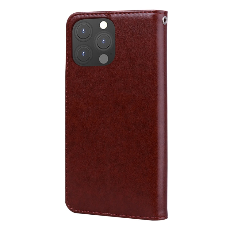 For iPhone 13 Pro Rose Embossed Horizontal Flip PU Leather Case with Holder & Card Slots & Wallet (Brown) - iPhone 13 Pro Cases by buy2fix | Online Shopping UK | buy2fix