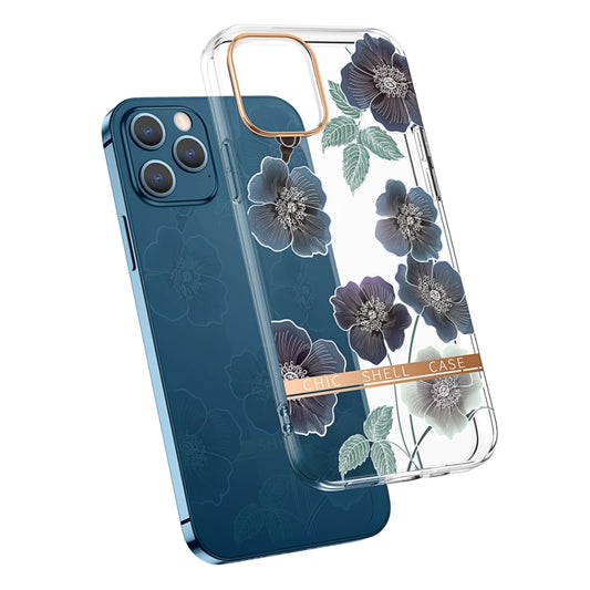 For iPhone 13 Pro Max High Translucent Electroplating Flower Pattern TPU + PC Shockproof Case (Cineraria) - iPhone 13 Pro Max Cases by buy2fix | Online Shopping UK | buy2fix