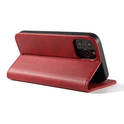 For iPhone 12 mini Calf Texture Magnetic Horizontal Flip Leather Case with Holder & Card Slots & Wallet (Red) - iPhone 12 mini Cases by buy2fix | Online Shopping UK | buy2fix