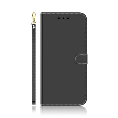 For LG Q60 Imitated Mirror Surface Horizontal Flip Leather Case with Holder & Card Slots & Wallet & Lanyard(Black) - LG by buy2fix | Online Shopping UK | buy2fix