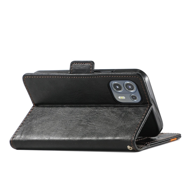 For Motorola Edge 20 Lite CaseNeo Business Splicing Dual Magnetic Buckle Horizontal Flip PU Leather Case with Holder & Card Slots & Wallet(Black) - Motorola Cases by buy2fix | Online Shopping UK | buy2fix