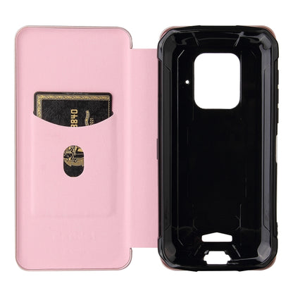 For Doogee S59 / S59 Pro Carbon Fiber Texture Horizontal Flip TPU + PC + PU Leather Case with Card Slot(Pink) - More Brand by buy2fix | Online Shopping UK | buy2fix