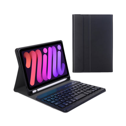 A06B Ultra-thin Detachable Bluetooth Keyboard Leather Tablet Case with Pen Slot & Holder for iPad mini 6(Black) - For iPad mini by buy2fix | Online Shopping UK | buy2fix