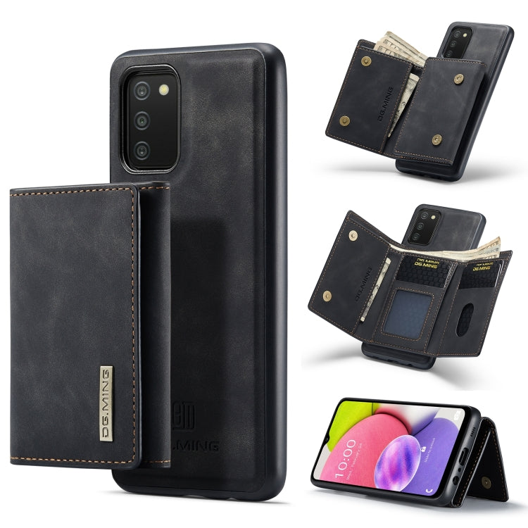 For Samsung Galaxy A03s 166mm DG.MING M1 Series 3-Fold Multi Card Wallet  Back Cover Shockproof Case with Holder Function(Black) - Galaxy Phone Cases by DG.MING | Online Shopping UK | buy2fix