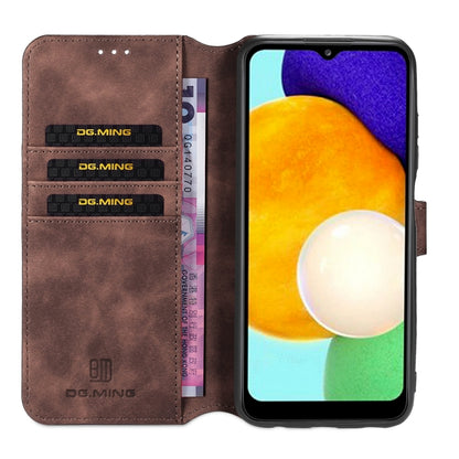 For Samsung Galaxy A03s 166mm DG.MING Retro Oil Side Horizontal Flip Leather Case with Holder & Card Slots & Wallet(Coffee) - Galaxy Phone Cases by DG.MING | Online Shopping UK | buy2fix