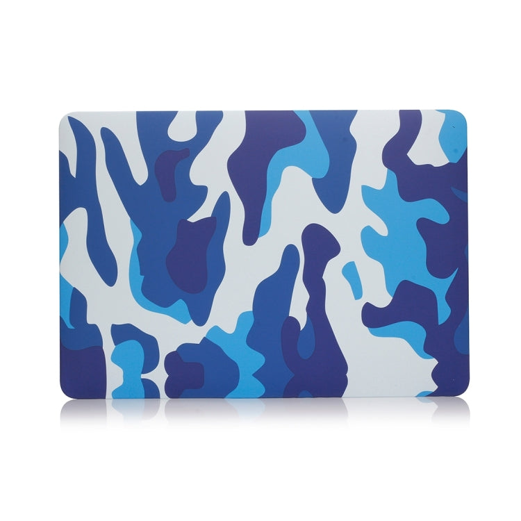 For MacBook Retina 12 inch A1534 Camouflage Pattern Laptop Water Decals PC Protective Case(Blue Camouflage) - MacBook Cases by buy2fix | Online Shopping UK | buy2fix