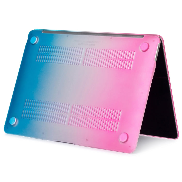 Laptop Rainbow Pattern PC Protective Case For MacBook Pro 16.2 inch A2485 2021(Pink + Water Blue) - MacBook Pro Cases by buy2fix | Online Shopping UK | buy2fix