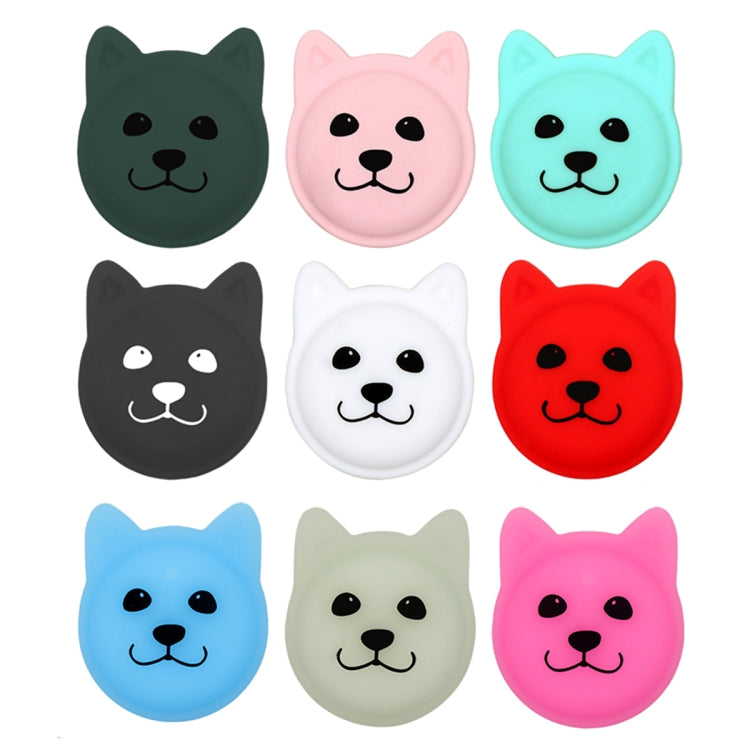 Serious Face Cute Cartoon Pet Collar Anti-lost Tracker Silicone Case For AirTag(Dark Green) - Pet Series by Mutural | Online Shopping UK | buy2fix