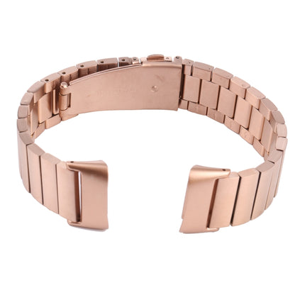 For Fitbit Charge 5 One-bead Steel Strap Watch Band(Rose Gold) - Watch Bands by buy2fix | Online Shopping UK | buy2fix