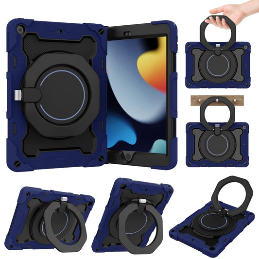 For iPad 10.2 2021 Armor Contrast Color Silicone + PC Tablet Case(Navy Blue) - iPad 10.2 Cases by buy2fix | Online Shopping UK | buy2fix