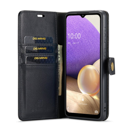 For Samsung Galaxy A33 5G DG.MING Crazy Horse Texture Detachable Magnetic Leather Phone Case(Black) - Galaxy Phone Cases by DG.MING | Online Shopping UK | buy2fix