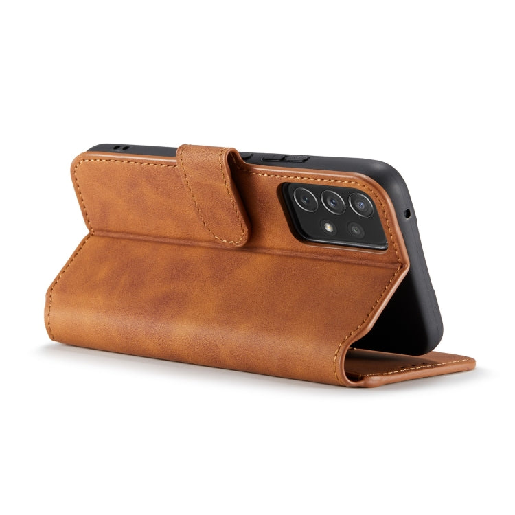 For Samsung Galaxy A53 5G DG.MING Retro Oil Side Horizontal Flip Leather Case with Holder & Card Slots & Wallet(Brown) - Galaxy Phone Cases by DG.MING | Online Shopping UK | buy2fix