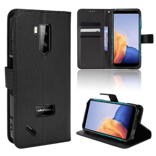 For Ulefone Armor X9 Diamond Texture Leather Phone Case(Black) - Ulefone Cases by buy2fix | Online Shopping UK | buy2fix