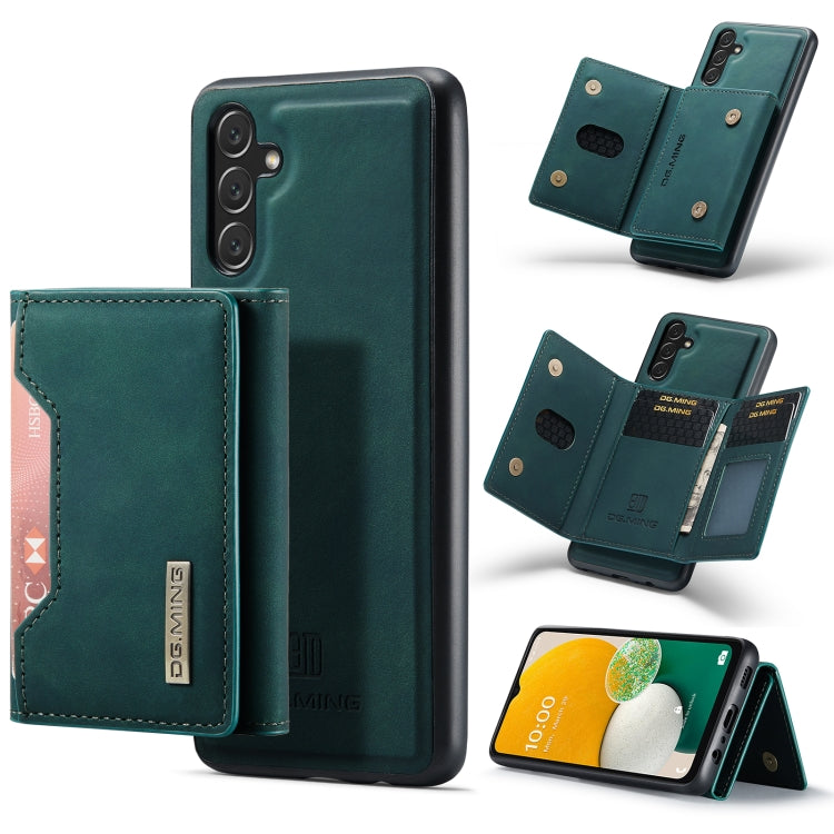 For Samsung Galaxy A13 5G DG.MING M2 Series 3-Fold Multi Card Bag Phone Case(Green) - Galaxy Phone Cases by DG.MING | Online Shopping UK | buy2fix