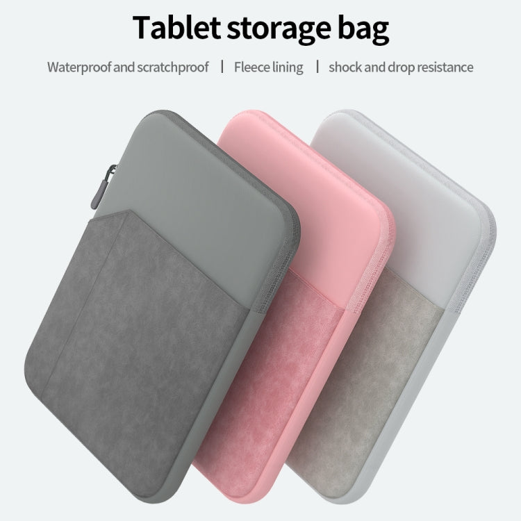 9.7-11 inch Universal Sheepskin Leather + Oxford Fabric Portable Tablet Storage Bag(Pink) - Protective Bag by buy2fix | Online Shopping UK | buy2fix