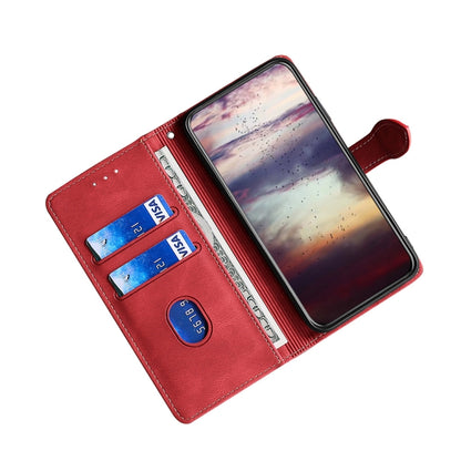 For Blackview A55 Skin Feel Straw Hat Magnetic Buckle Leather Phone Case(Red) - More Brand by buy2fix | Online Shopping UK | buy2fix