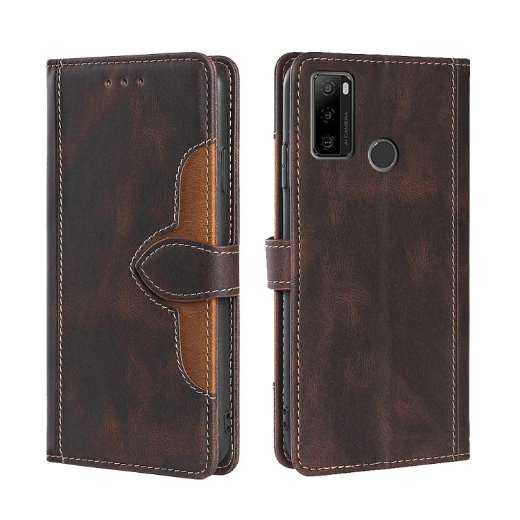 For Ulefone Note 10 Skin Feel Straw Hat Magnetic Buckle Leather Phone Case(Brown) - Ulefone Cases by buy2fix | Online Shopping UK | buy2fix