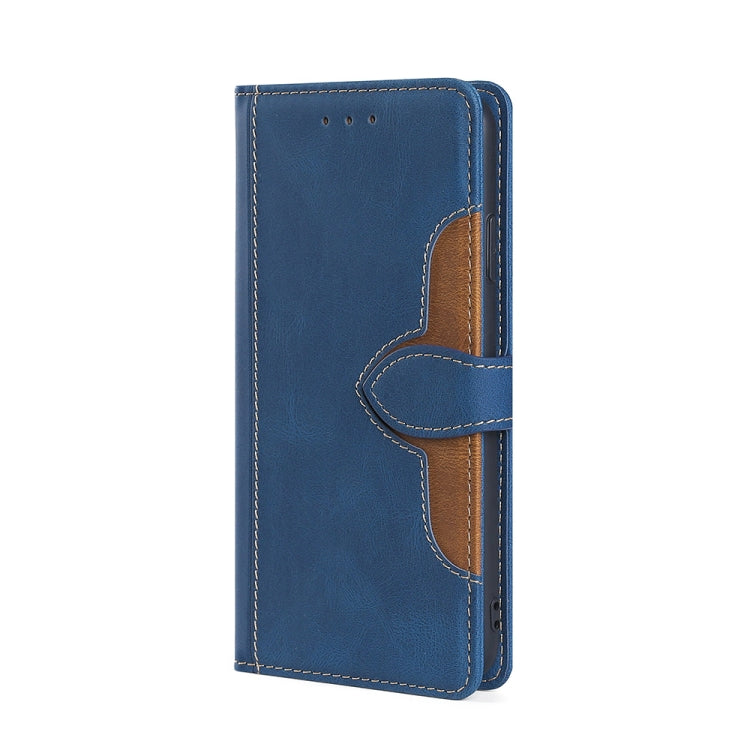 For Ulefone Note 12P Skin Feel Straw Hat Magnetic Buckle Leather Phone Case(Blue) - Ulefone Cases by buy2fix | Online Shopping UK | buy2fix