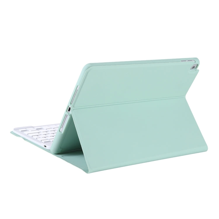 T098B Candy Color Skin Feel Texture Bluetooth Keyboard Leather Case with Pen Holder For iPad Air 4 10.9 2020 / Air 5 10.9 2022 (Light Green) - For iPad Air by buy2fix | Online Shopping UK | buy2fix