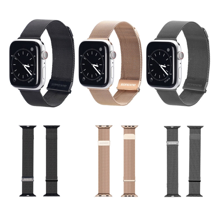 DUX DUCIS Milanese Watch Band For Apple Watch Series 9&8&7 45mm / SE 3&SE 2&6&SE&5&4 44mm / 3&2&1 42mm(Grey) - Watch Bands by DUX DUCIS | Online Shopping UK | buy2fix