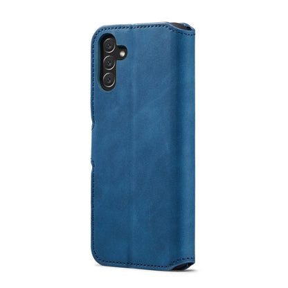 For Samsung Galaxy A13 5G DG.MING Retro Oil Edge Flip Leather Phone Case(Blue) - Galaxy Phone Cases by DG.MING | Online Shopping UK | buy2fix