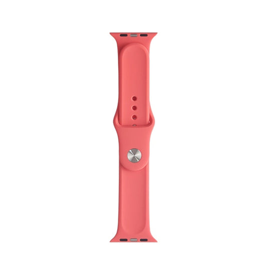 For Apple Watch Series 7 41mm / 6 & SE & 5 & 4 40mm / 3 & 2 & 1 38mm Mutural Liquid Silicone Watch Band(Watermelon Red) - Watch Bands by Mutural | Online Shopping UK | buy2fix