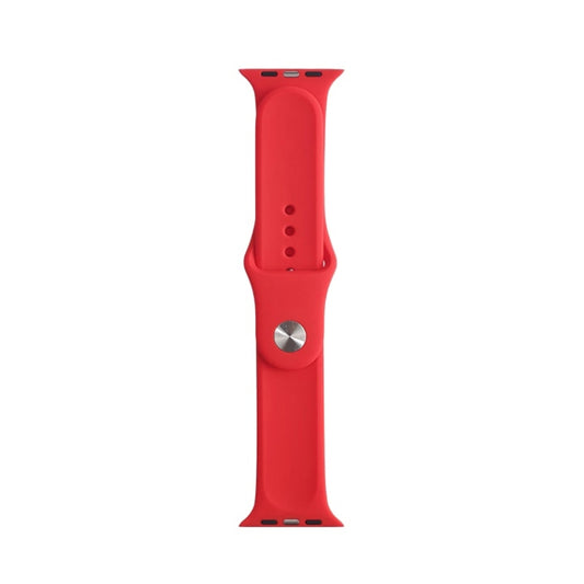 For Apple Watch Ultra 49mm&Watch Ultra 2 49mm / Series 9&8&7 45mm / SE 3&SE 2&6&SE&5&4 44mm / 3&2&1 42mm Mutural Liquid Silicone Watch Band(Red) - Watch Bands by Mutural | Online Shopping UK | buy2fix