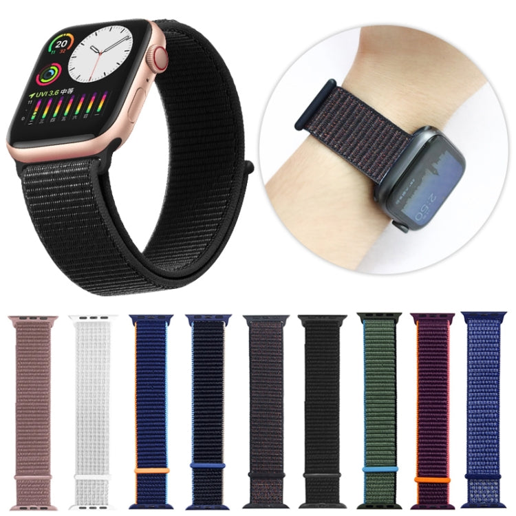 For Apple Watch Apple Watch Ultra 49mm&Watch Ultra 2 49mm / Series 9&8&7 45mm / SE 3&SE 2&6&SE&5&4 44mm / 3&2&1 42mm Mutural Nylon Watch Band(Heartbeat purple) - Watch Bands by buy2fix | Online Shopping UK | buy2fix