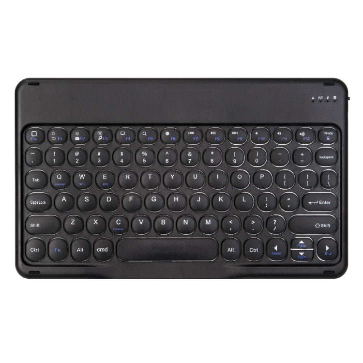 +X3 Universal Candy Color Round Keys Bluetooth Keyboard Leather Case(Black) - Universal Keyboard by buy2fix | Online Shopping UK | buy2fix