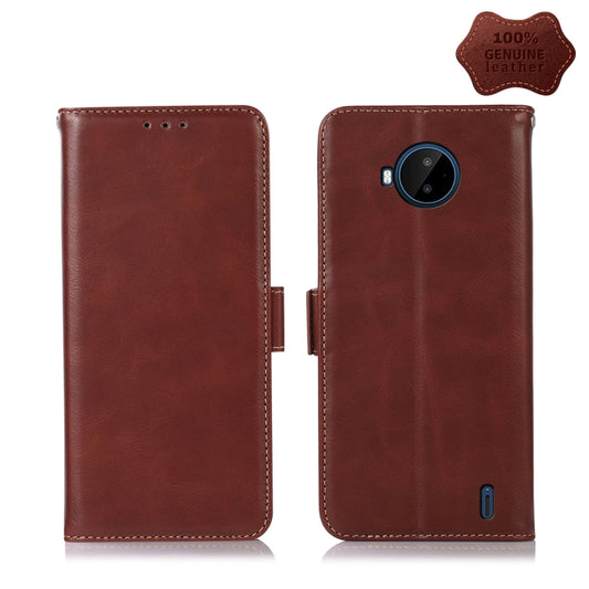 For Nokia C20 Plus Crazy Horse Top Layer Cowhide Leather Phone Case(Brown) - Nokia Cases by buy2fix | Online Shopping UK | buy2fix