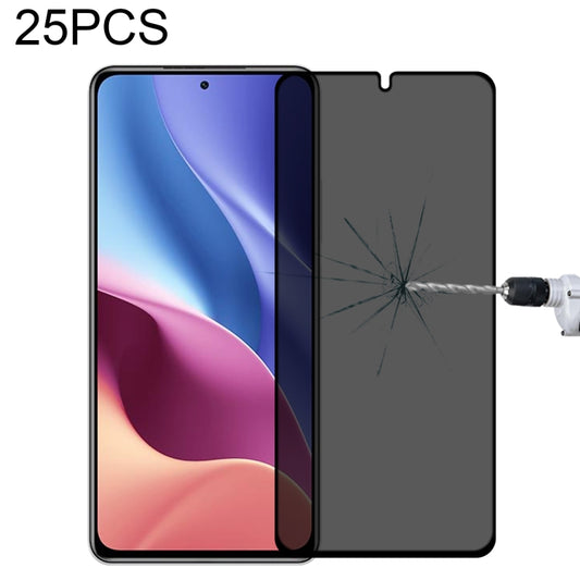 25 PCS Full Cover Anti-peeping Tempered Glass Film For Xiaomi Redmi K40 / K40S -  by buy2fix | Online Shopping UK | buy2fix