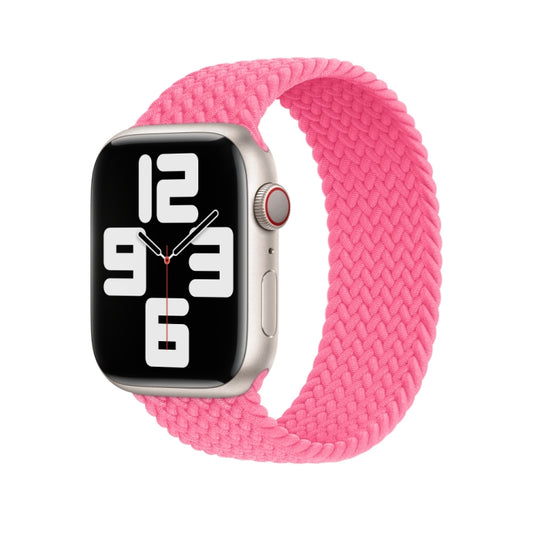 165mm Nylon Braided Watch Band For Apple Watch Ultra 49mm&Watch Ultra 2 49mm / Series 9&8&7 45mm / SE 3&SE 2&6&SE&5&4 44mm / 3&2&1 42mm(Pink) - Watch Bands by buy2fix | Online Shopping UK | buy2fix