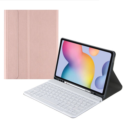 Square Cap Bluetooth Keyboard Leather Case with Pen Slot for Samsung Galaxy Tab S6 Lite(Rose Gold) - Samsung Keyboard by buy2fix | Online Shopping UK | buy2fix