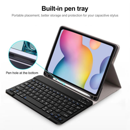 Square Cap Bluetooth Keyboard Leather Case with Pen Slot for Samsung Galaxy Tab S6 Lite(Dark Green) - Samsung Keyboard by buy2fix | Online Shopping UK | buy2fix