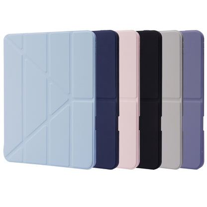 For iPad Air 13 2024 / iPad Pro 12.9 2022 / 2021 / 2020 / 2018 Deformation Transparent Acrylic Leather Tablet Case(Lavender Grey) - iPad Pro 12.9 (2022/2021) Cases by buy2fix | Online Shopping UK | buy2fix