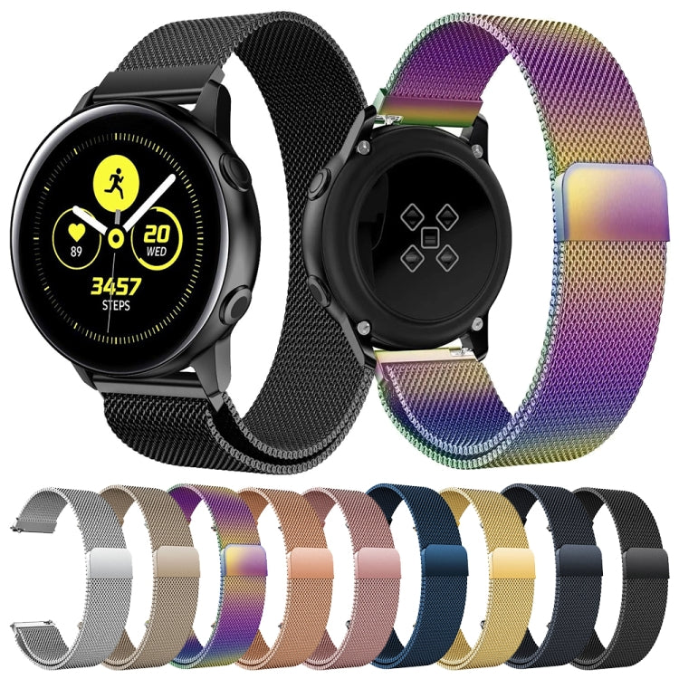 For Galaxy Watch Active Milanese Watch Band(Golden) - Watch Bands by buy2fix | Online Shopping UK | buy2fix