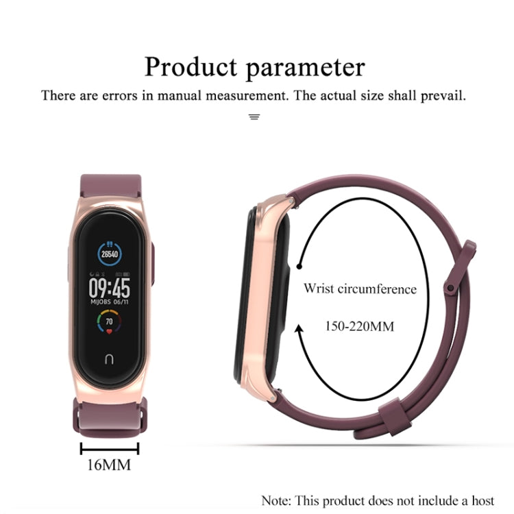 For Xiaomi Mi Band 3/4/5/6 Mijobs CS Silicone Waterproof Watch Band(Black+Black) - Watch Bands by MIJOBS | Online Shopping UK | buy2fix