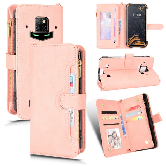 For Doogee S88 Pro / S88 Plus Litchi Texture Zipper Leather Phone Case(Pink) - Doogee Cases by buy2fix | Online Shopping UK | buy2fix