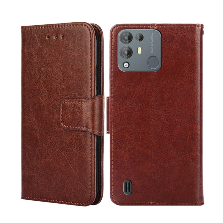 For Blackview A55 Pro Crystal Texture Leather Phone Case(Brown) - Huawei Cases by buy2fix | Online Shopping UK | buy2fix