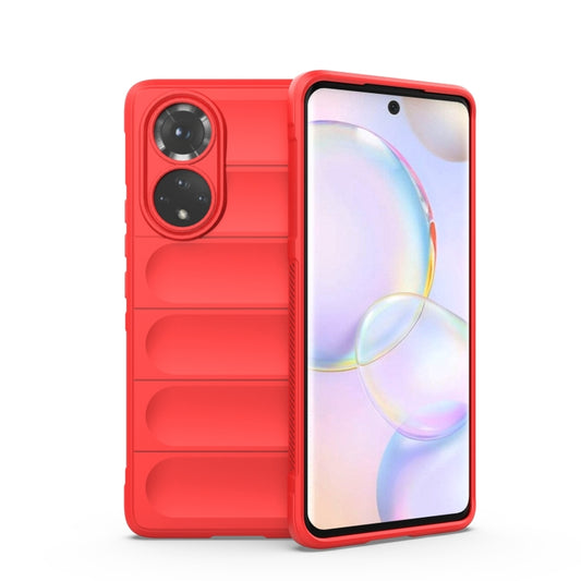 For Huawei Nova 9/Honor 50 Magic Shield TPU + Flannel Phone Case(Red) - Huawei Cases by buy2fix | Online Shopping UK | buy2fix