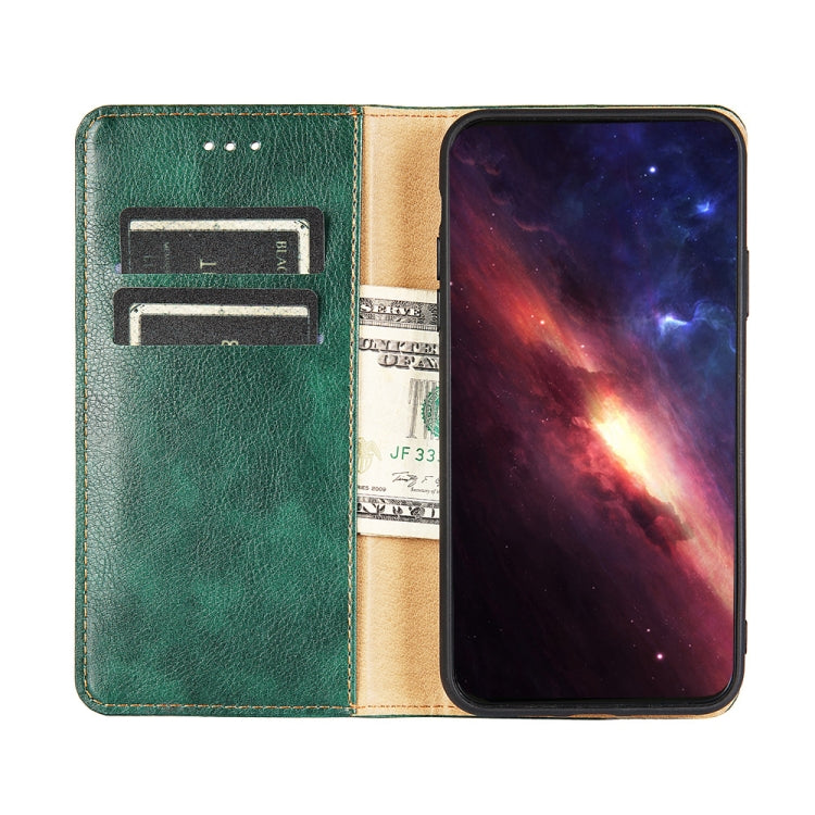 For Blackview A55 Pure Color Magnetic Leather Phone Case(Green) - More Brand by buy2fix | Online Shopping UK | buy2fix