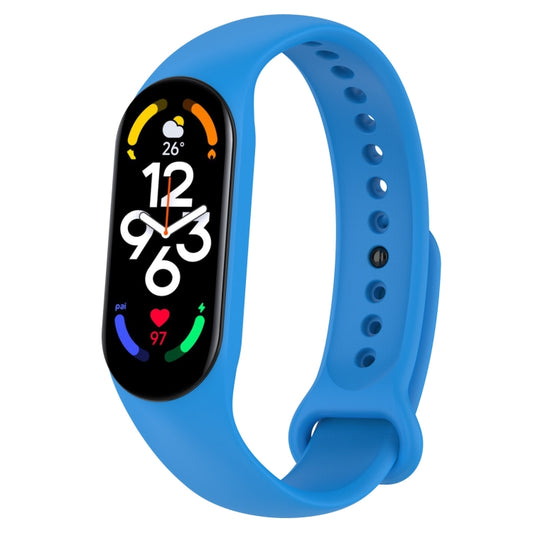 For Xiaomi Mi Band 7 / 7NFC / 6 / 6 NFC / 5 / 5 NFC / Amazfit Band 5 Official Silicone Watch Band(Dark Blue) - Watch Bands by buy2fix | Online Shopping UK | buy2fix