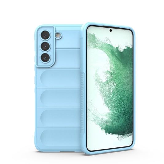 For Samsung Galaxy S22+ 5G Magic Shield TPU + Flannel Phone Case(Light Blue) - Galaxy S22+ 5G Cases by buy2fix | Online Shopping UK | buy2fix