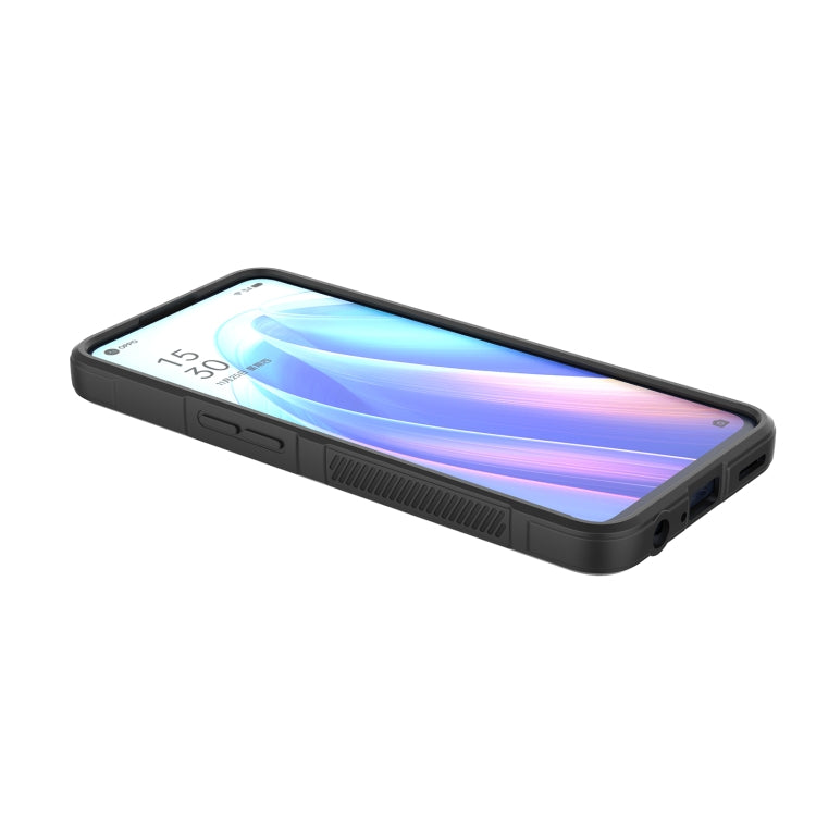 For OPPO Reno7 5G Global / Find X5 Lite Magic Shield TPU + Flannel Phone Case(Dark Green) - OPPO Cases by buy2fix | Online Shopping UK | buy2fix