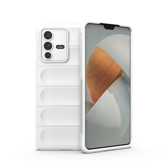 For vivo S12 Pro Magic Shield TPU + Flannel Phone Case(White) - vivo Cases by buy2fix | Online Shopping UK | buy2fix